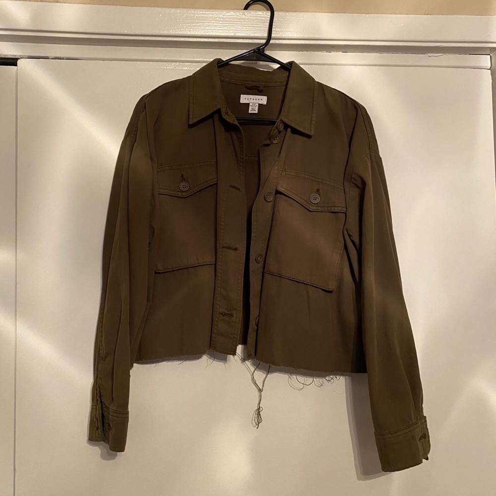Topshop cropped shacket